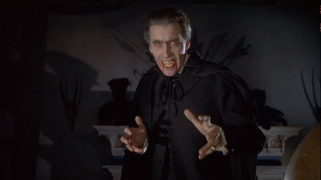 Christopher Lee giving the quintessential performance of Bram Stoker's infamous creation; Count Dracula.