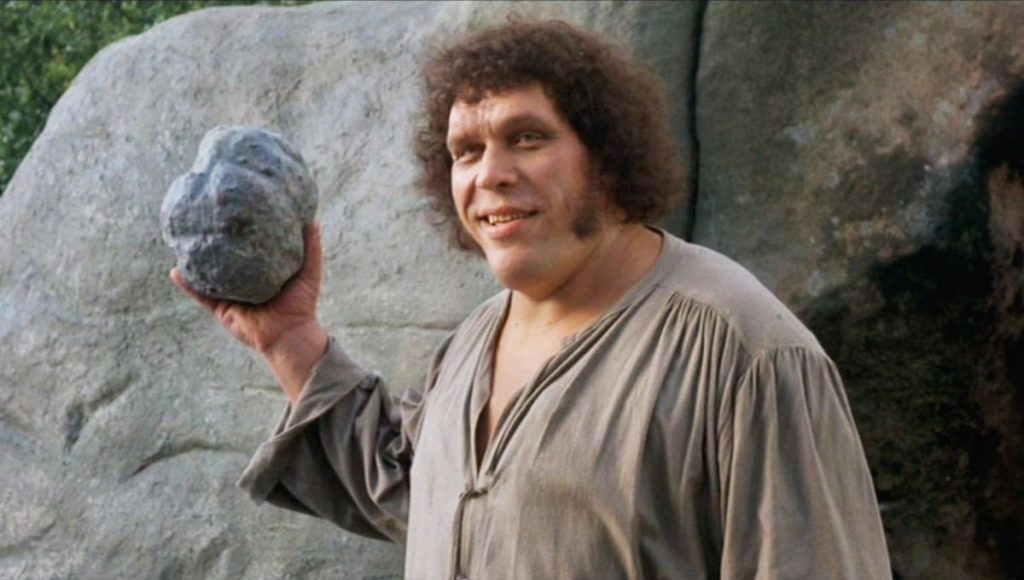 Wrestler Andre the Giant in the film The Princess Bride