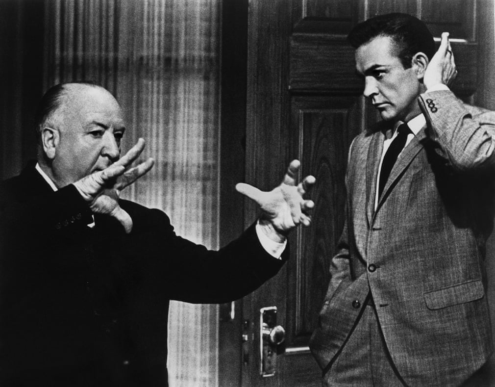 Alfred Hitchcock and Sean Connery on set for Marnie