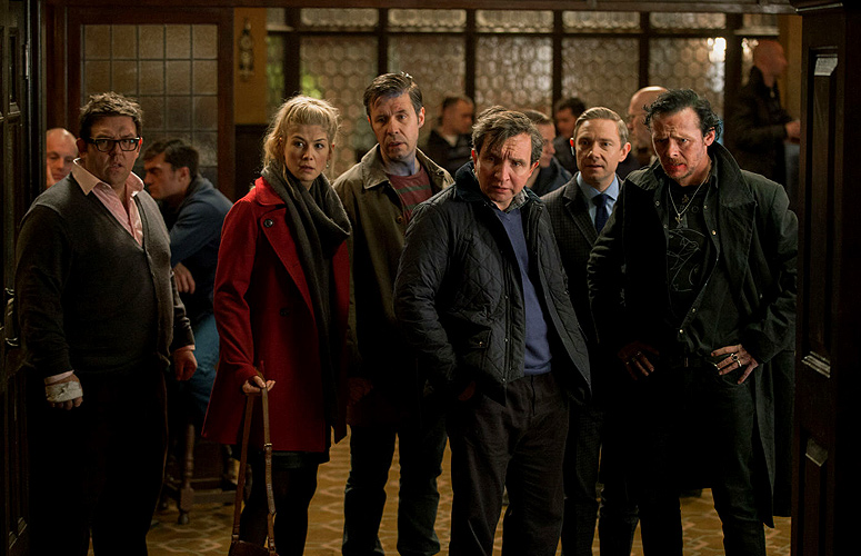 Rosamund Pike, Paddy Considine, Eddie Marsan, Martin Freeman, Simon Pegg and Nick Frost supply the laughs.