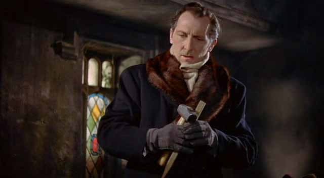 The legendary Peter Cushing as vampire-hunter Dr. Van Helsing.