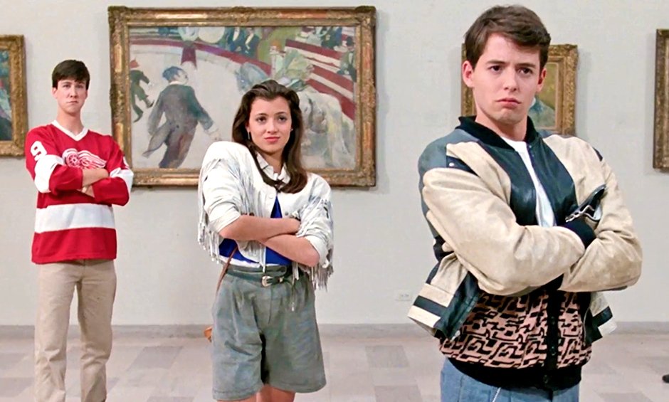 Matthew Broderick, Alan Ruck and Mia Sara in Ferris Bueller's Day off.