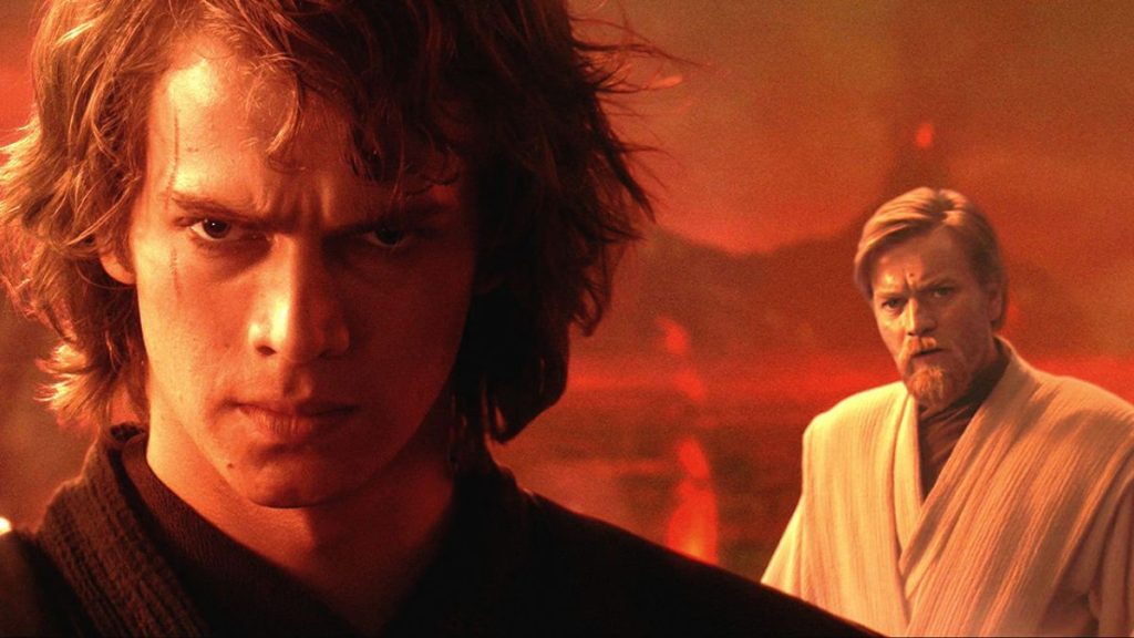 Anakin Skywalker must face Obi Wan Kenobi in the best of the prequel Star Wars films, Revenge of the Sith.