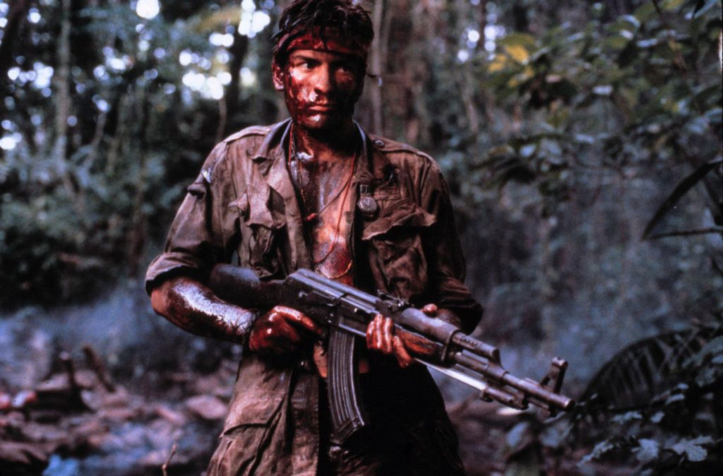 Charlie Sheen as Chirs in the Oliver Stone film Platoon (1986)