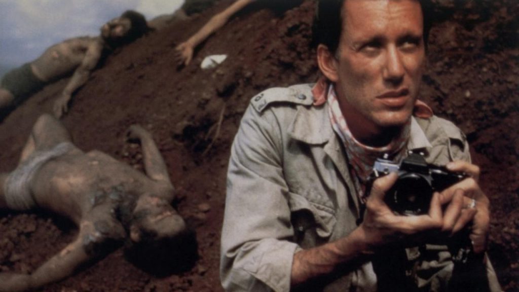 James Woods in Salvador (1986) directed and co-written by Oliver Stone