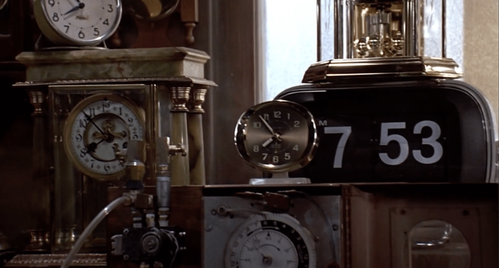 All the clocks in the Opening scene