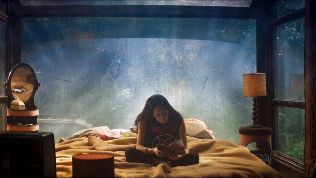 The beautiful cinematography of Mandy, shot by Benjamin Loeb.