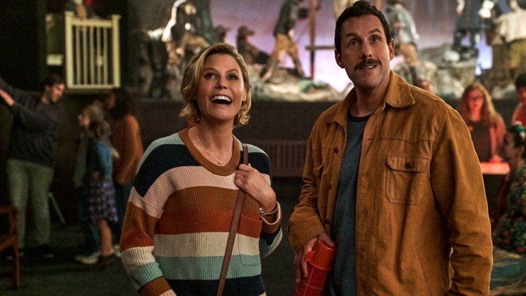 Adam Sandler and Julie Bowen in Hubie Halloween