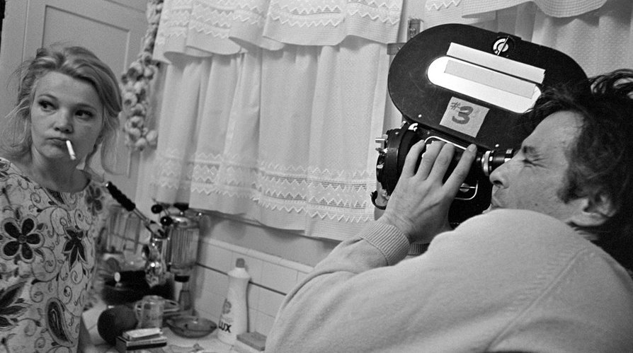 John Cassavetes and Gena Rowlands filming A Woman Under the Influence