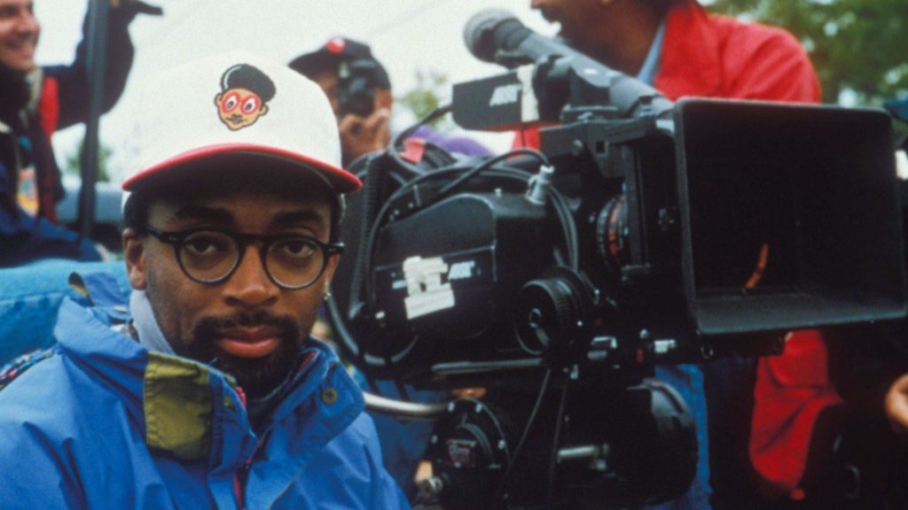 American filmmaker Spike Lee during the shoot for Crooklyn.