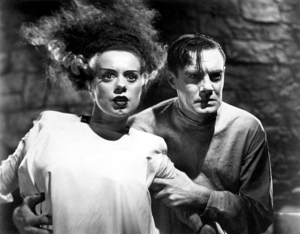 Elsa Lanchester and Colin Clive in The Birde of Frankenstein