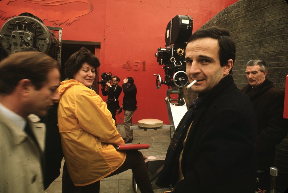 Francois Truffaut on set