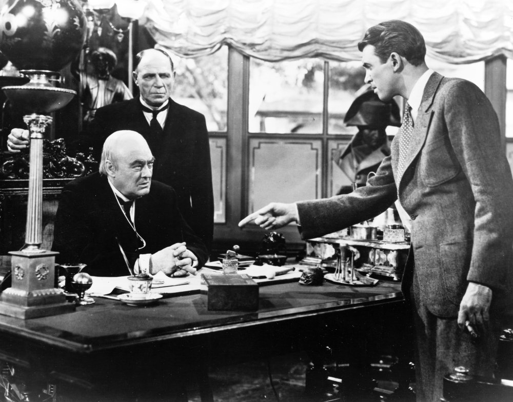 James Stewart and Lionel Barrymore in It's A Wonderful Life (1946)