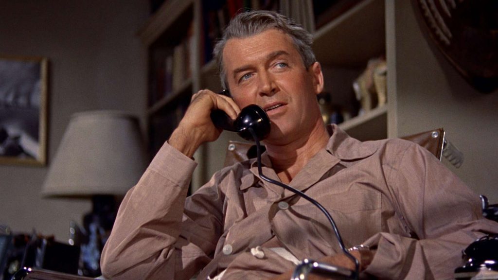 James Stewart on Rear Window (1954)