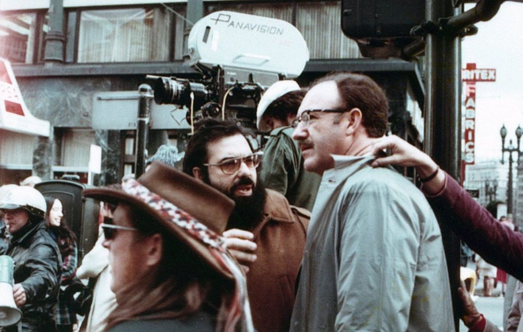 Francis Ford Coppola with Gene Hackman on the set of The Conversation