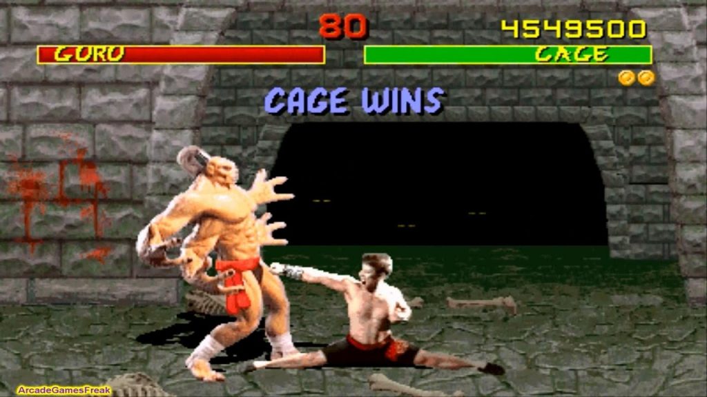 A screen shot from the original Mortal Kombat video game