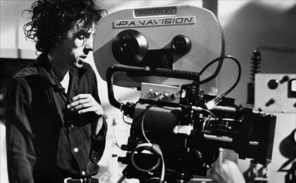 Film director Tim Burton on the set of Ed Wood (1994)