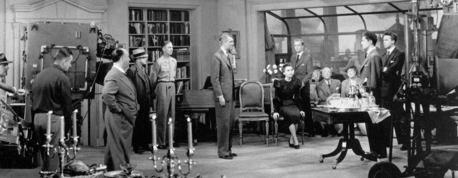 Behind the scenes filming on Rope (1948)