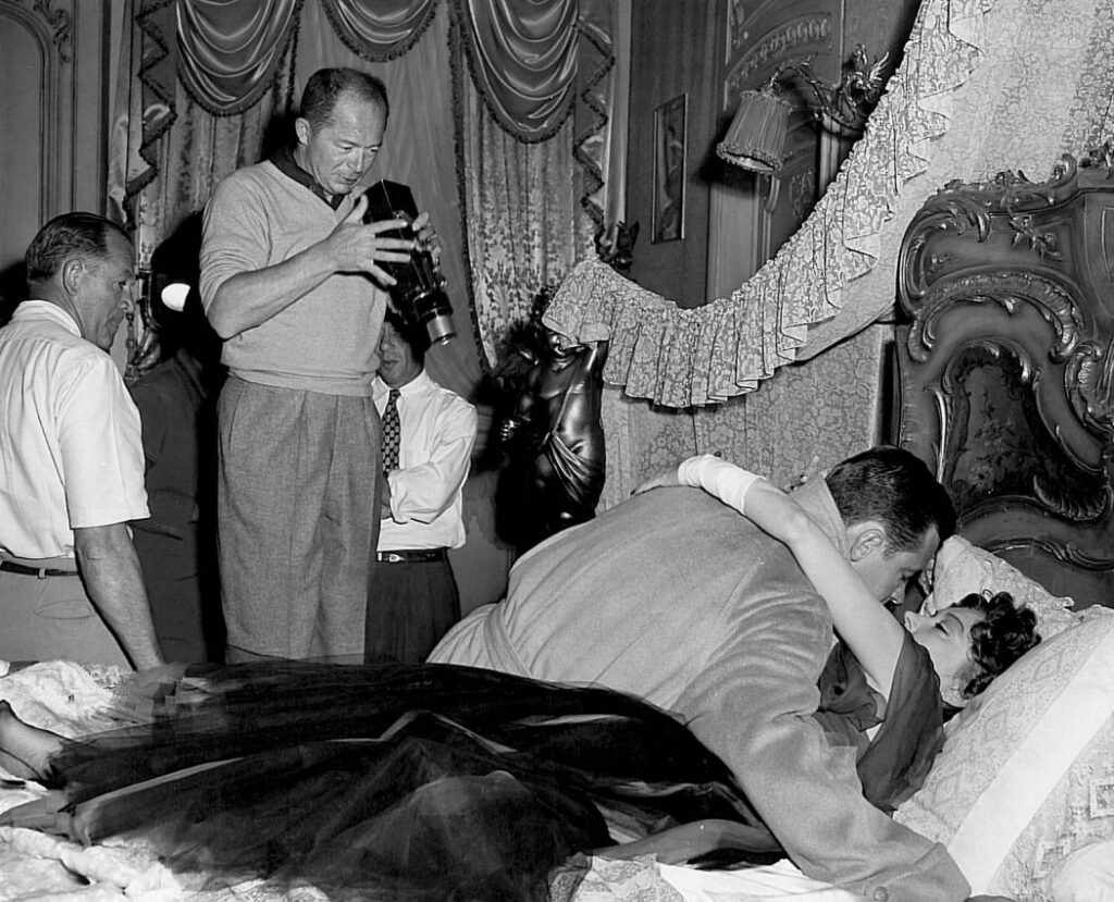 Billy Wilder directing a scene from Sunset Blvd. (1950)