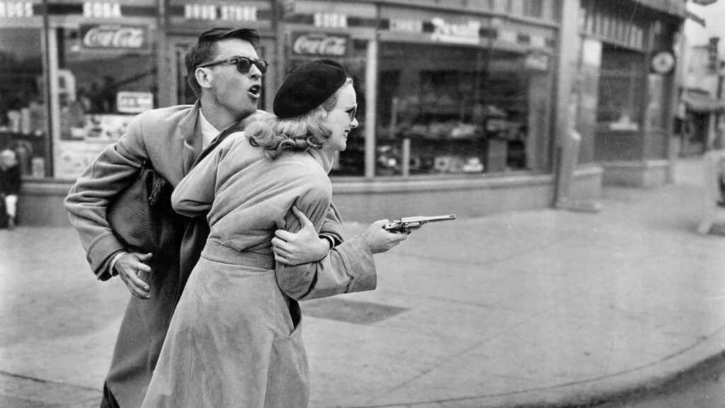 John Dall and Peggy Cummins in the classic film noir Gun Crazy (1950)