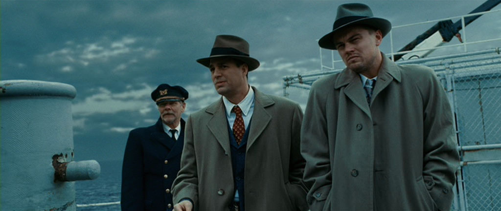DiCaprio and Ruffallo as Teddy and Chuck as they arrive at  Shutter Island (2010)