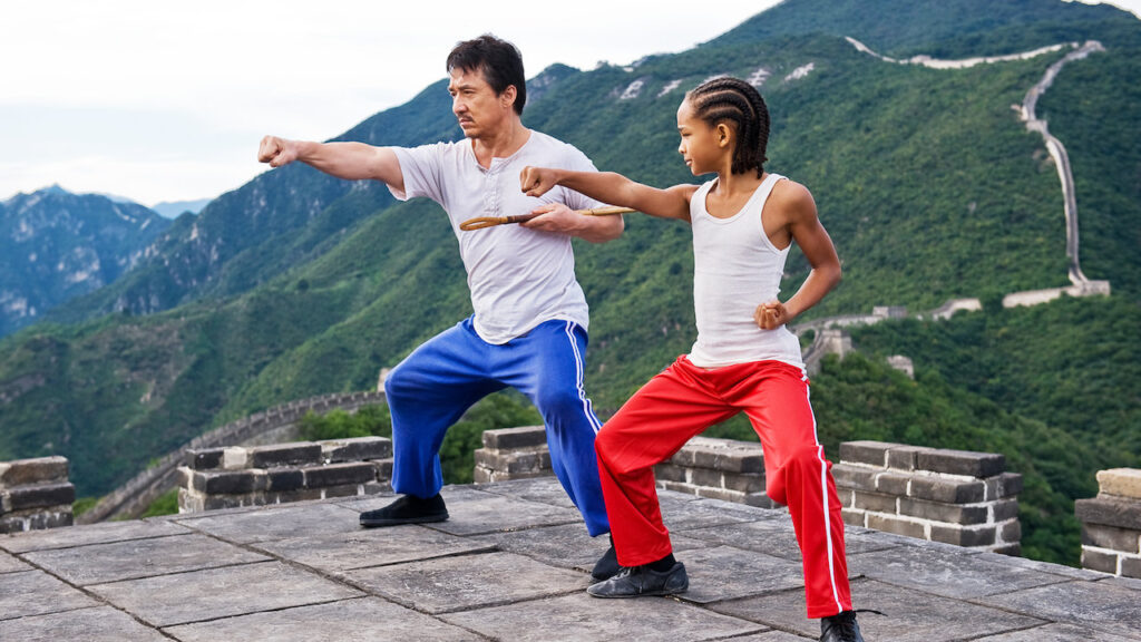 Jackie Chan and Jaden Smith in the remake, The Karate Kid (2010)
