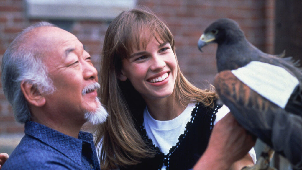 Mr. Miyagi takes on a new student , Julie Pierce, in The Next Karate Kid (1994)