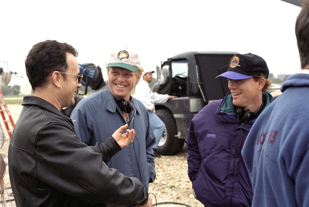 Tom Hanks and Ron Howard on set for Apollo 13 (1995)