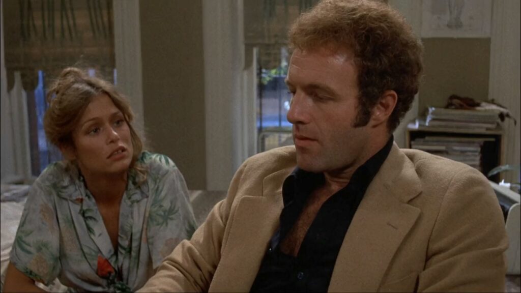 Lauren Hutton and James Caan in The Gambler (1974)