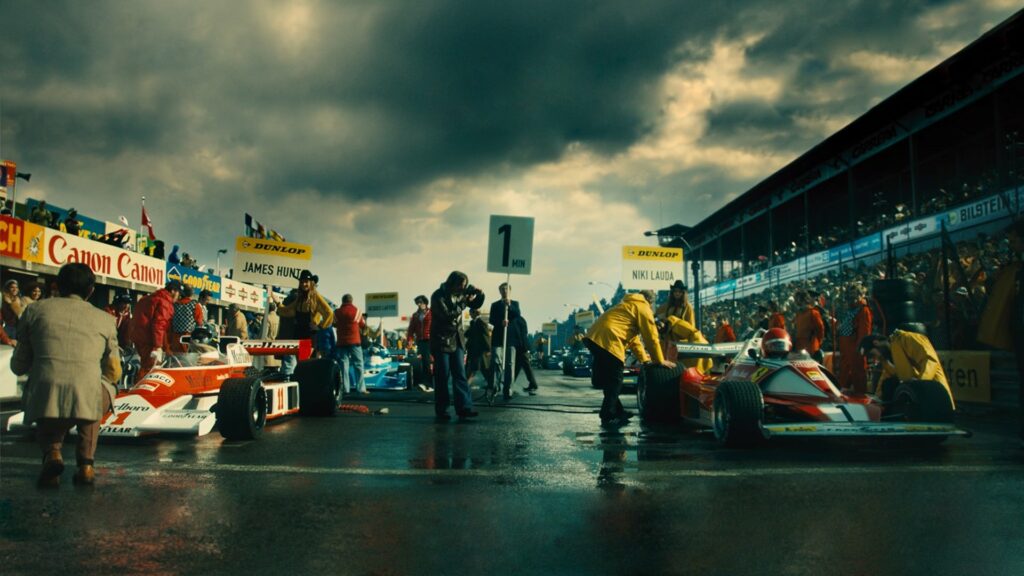 On the starting grid in Rush (2013) directed by Ron Howard