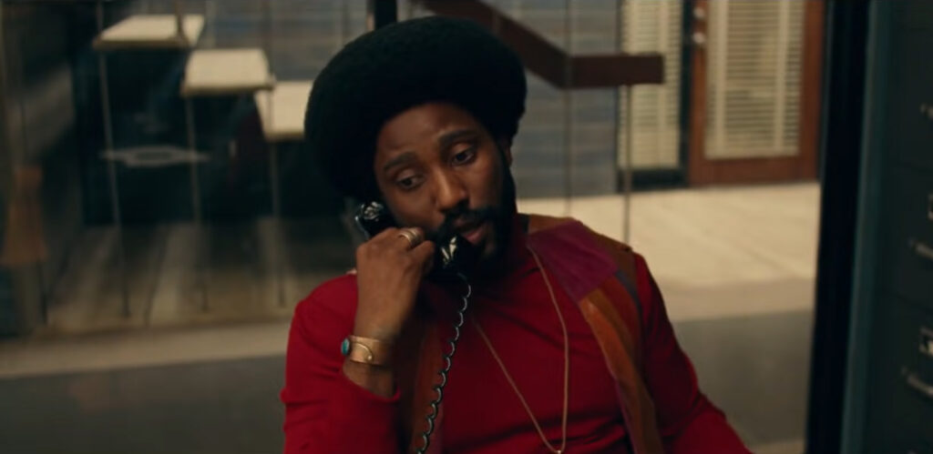 John David Washington in BlacKkKlansman (2018) directed by Spike Lee.