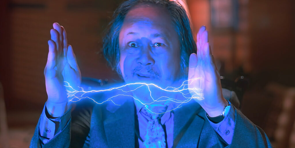Victor Wong in Big Trouble in Little China (1986) directed by John Carpenter.