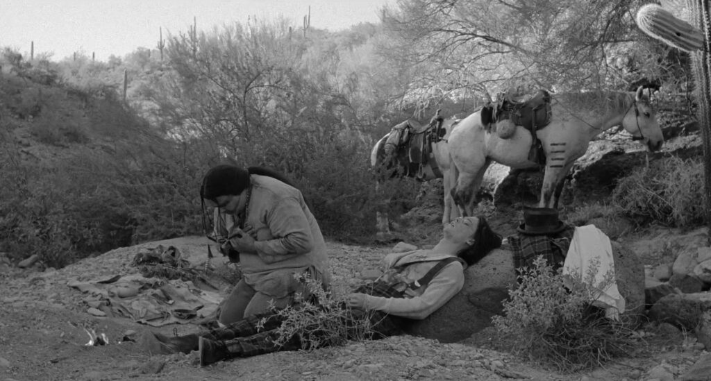 Gary Farmer and Johnny Depp in Dead Man (1995) directed by Jim Jarmusch.