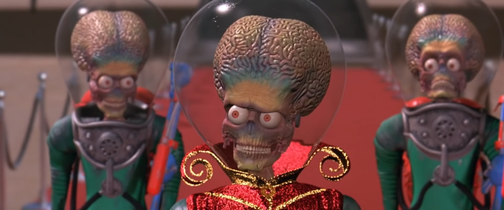 Mars Attacks! (1996) directed by Tim Burton.