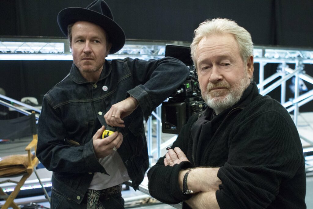 Filmmaker Ridley Scott with his son Jake.