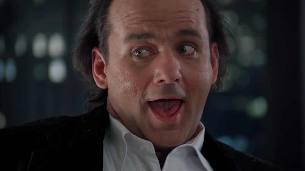 Bill Murray in Scrooged (1988) directed by Richard Donner.