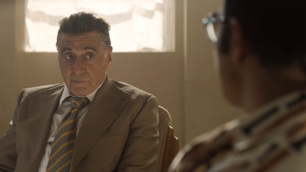 Al Pacino in The Irishman (2019) directed by Martin Scorsese.