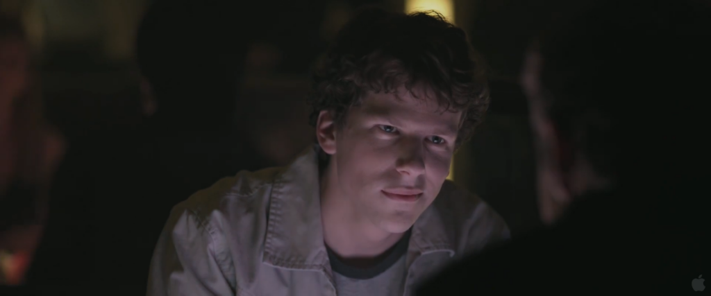Jesse Eisenberg in The Social Network (2010) directed by David Fincher.
