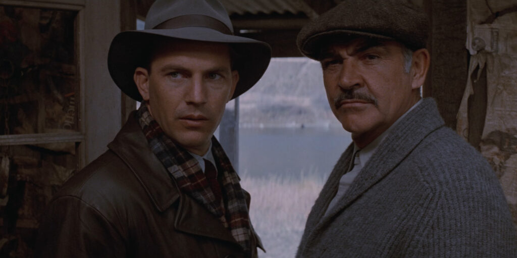 Kevin Costner and Sean Connery in The Untouchables (1987) directed by Brian De Palma.