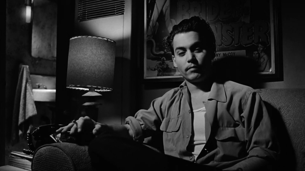 Johnny Depp in Ed Wood (1994) directed by Tim Burton.