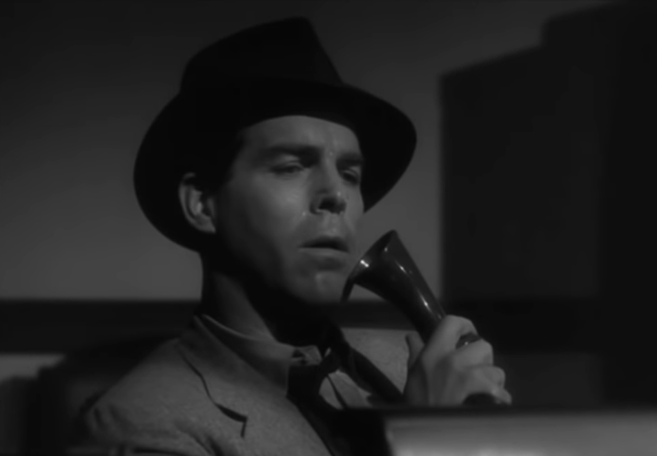 Fred McMurray in Double Indemnity (1944) directed by Billy Wilder.