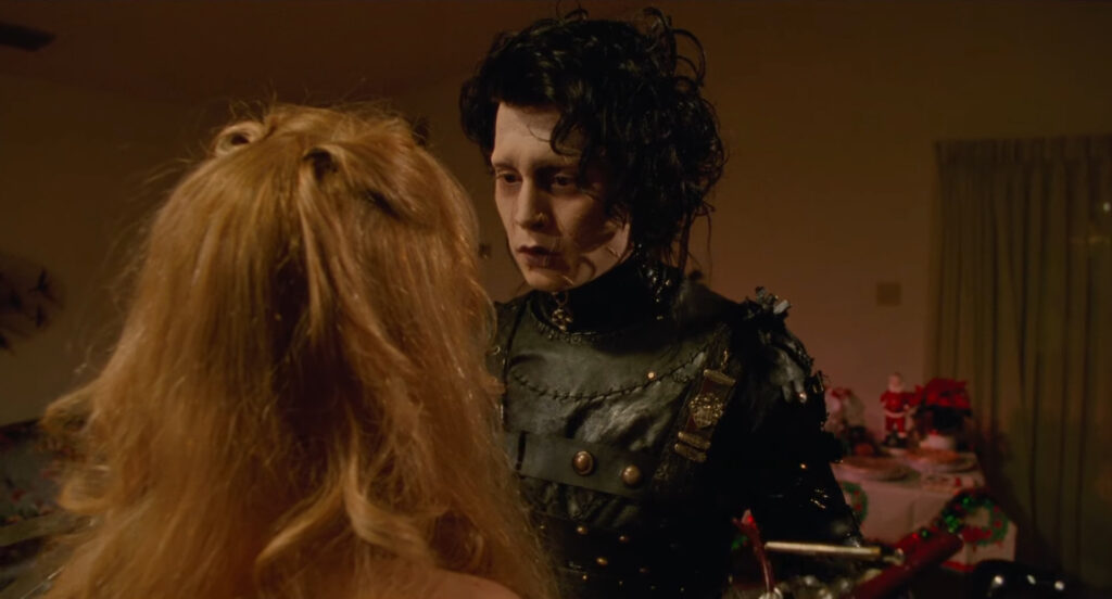 Johnny Depp in Edward Scissorhands (1990) directed by Tim Burton.