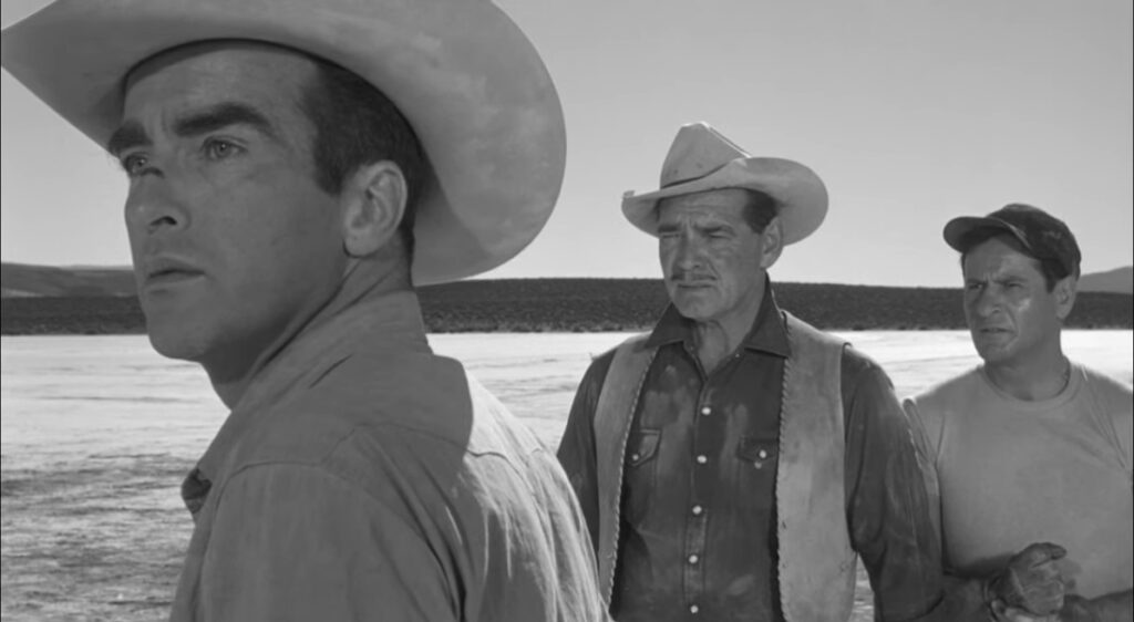 Montgomery Clift, Clark Gable and Eli Wallach in The Misfits (1961) directed by John Huston.