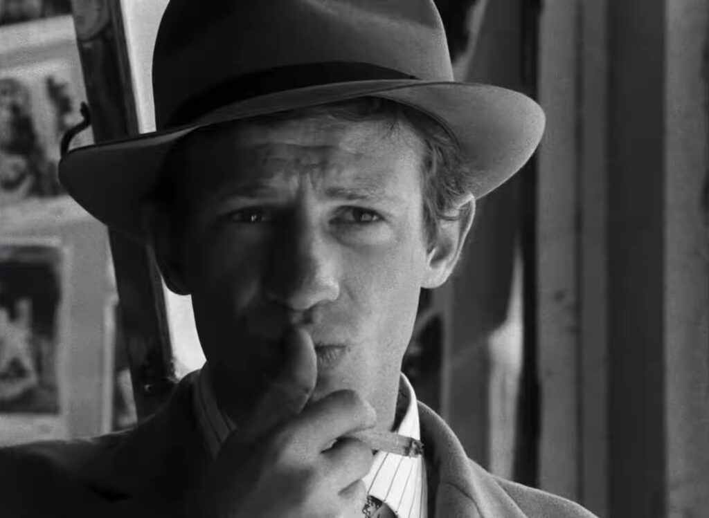 Jean-Paul Belmond in Breathless (1960) directed by Jean-Luc Godard.