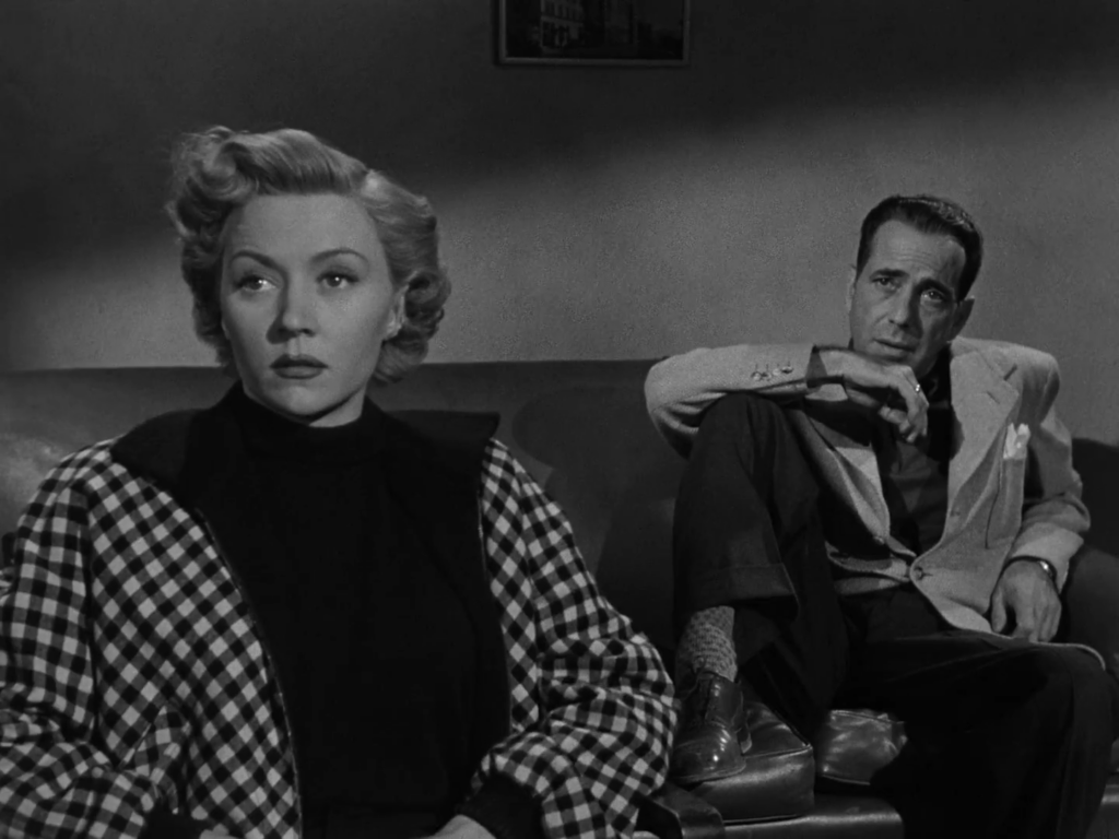 The Movie Alphabet A-Z: Film Noir Edition - Glora Grahame and Humphrey Bogart in a scene from In a Lonely Place (1950)