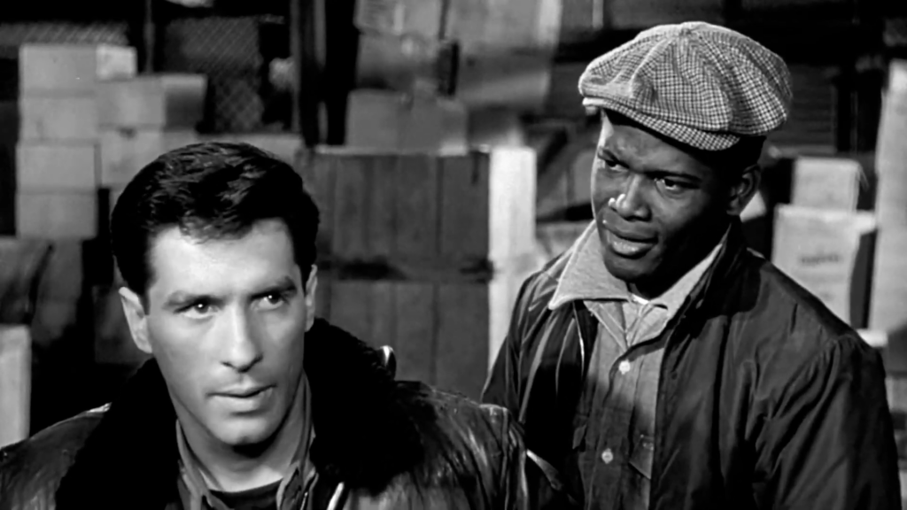 The Movie Alphabet A-Z: Film Noir Edition - John Cassavetes and Sidney Poitier in Edge of the City (1957)