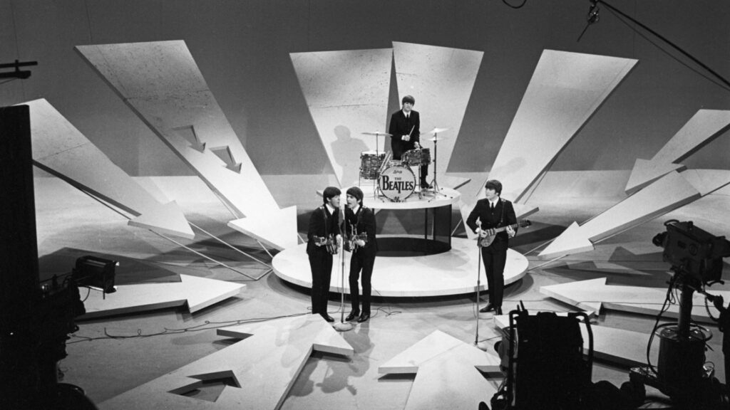 The Beatles perform live on the Ed Sullivan Show - a scene from Beatles '64 (2024)