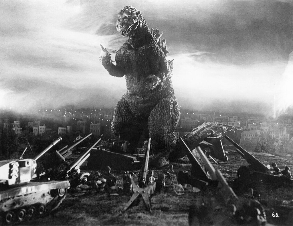 A scene from the original Gojira (1954)