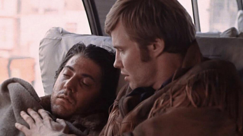 The devastating final scene in the movie Midnight Cowboy (1969) starring Dustin Hoffman and Jon Voight.