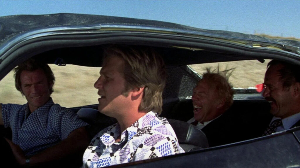 Clint Eastwood, Jeff Bridges, George Kennedy and Geoffrey Lewis in Thunderbolt and Lightfoot (1974)